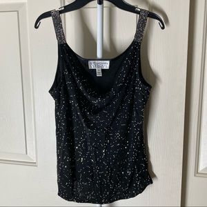 St. John Evening By Marie Gray Sequin Sleeveless Top